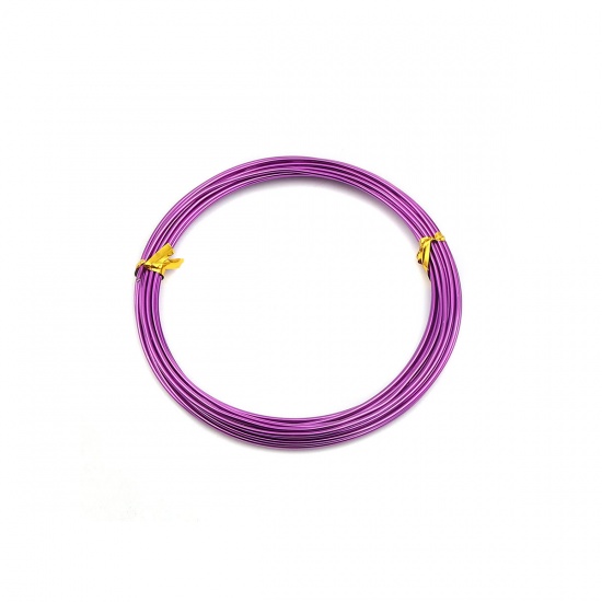 Immagine di Aluminum Beading Wire Thread Cord Purple 1.5mm, 1 Roll (Approx 5 M/Roll)