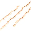 Imagen de 304 Acero Inoxidable & Vidrio Link Curb Chain Punta de Flecha Chapado en Oro Naranja-rojo 10x3mm, 1 M