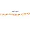 Imagen de 304 Acero Inoxidable & Vidrio Link Curb Chain Punta de Flecha Chapado en Oro Naranja-rojo 10x3mm, 1 M