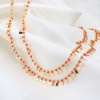Imagen de 304 Acero Inoxidable & Vidrio Link Curb Chain Punta de Flecha Chapado en Oro Naranja-rojo 10x3mm, 1 M