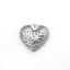 Imagen de 304 Acero Inoxidable Colgantes Charms Corazón Tono de Plata 20mm x 19mm, 1 Unidad