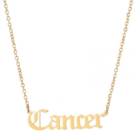 Immagine di Costellazione Cancro Filigrana Collana con Ciondolo All'Ingrosso, Oro Placcato Acciaio Inossidabile Donne Elegante Regalo Gioielli Per Rivenditore, 45cm Lunghezza, 1 Pz
