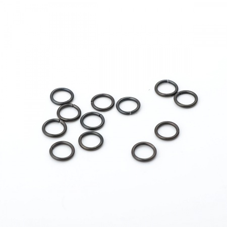 100 PCs 7mm Dia., 1mm(18 gauge) Vacuum Plating 304 Stainless Steel Open Jump Rings Findings For Jewelry Making Gunmetal Round