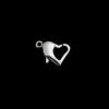 Bild von 304 Edelstahl Karabinerverschluss Herz Silberfarbe 13mm x 11mm, 20 Stück
