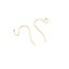 Immagine di 304 Acciaio Inossidabile Ganci per Orecchini Oro Placcato 21mm x 12mm, Posta / Filo Dimensione: (21 misura), 100 Pz