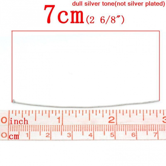 Immagine di Ottone Testa di SpilloSpilli Tono Argento lunghezza:7cm 0.7mm (misura), 300 Pz                                                                                                                                                                                