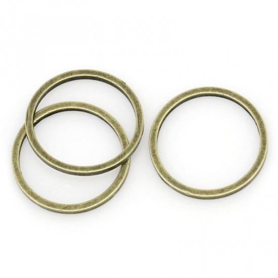 Picture of Brass Closed Soldered Jump Rings Findings Round Antique Bronze 12mm Dia., 100 PCs                                                                                                                                                                             