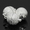 Image de Fermoirs en aimant en Balle Plaqué argent, 17mm x 12mm, 5 Sets                                                                                                                                                                                                