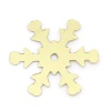 Image de Paillettes en PVC Forme Flocon de neige Or, 19mm x 17mm, 3000 Pièces 