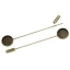 Picture of Brass Stick Pin Brooches Findings Round Antique Bronze Cabochon Settings (Fits 12mm Dia.) 74mm(2 7/8") x 14mm( 4/8"), 1 Piece