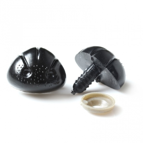 Picture of Plastic Toy Doll Making Craft Noses Black 23x17mm 13x3.6mm, 50 Sets