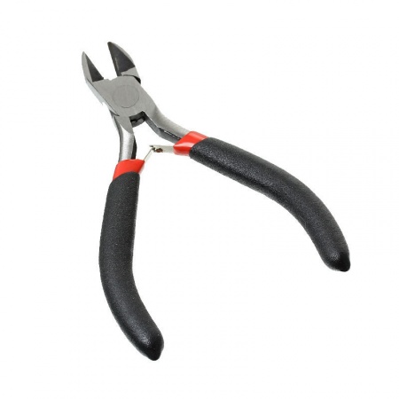 Stainless Steel Diagonal Cutting Pliers Black Jewelry Making Hand Tools 11cm(4 3/8"),1 Piece 