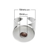 Bild von Kupfer Einstellbare Chunks Ring für 18mm/20mm Druckknöpfe Rund Silberfarbe 18.0mm(US 8) Loch Größe: 6.0mm, 10 Stücke