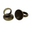 Bild von Messing Endkappen mit Öse für Glaskuppel Rund Bronzefarbe (für 6mm Perlen) 6.5mm x 6mm 50 Stück