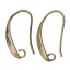 Immagine di Ottone Componente di Orecchino Ganci per Orecchini Tono del Bronzo Nulla Disegno 20mm x 11mm posta / filo: ( 0.7mm )， 20 Pz
