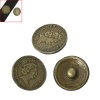 Image de 19mm Bouton Pression Forme Rond Bronze Antique Personnes pour Bracelet Bouton Pression, Taille de Poignée: 5.0mm, 20 Pcs