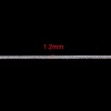 Picture of Copper Snake Chain Necklace Silver Plated 46cm(18 1/8") long, Chain Size: 1.2mm, 10 PCs
