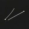 Picture of Brass Ball Head Pins Silver Plated 30mm(1 1/8") long, 0.7mm(21 gauge), 400 PCs                                                                                                                                                                                