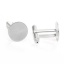 Immagine di Ottone Camicia Basi Tondo Argento Placcato 25mm x 14mm, 10 Pz