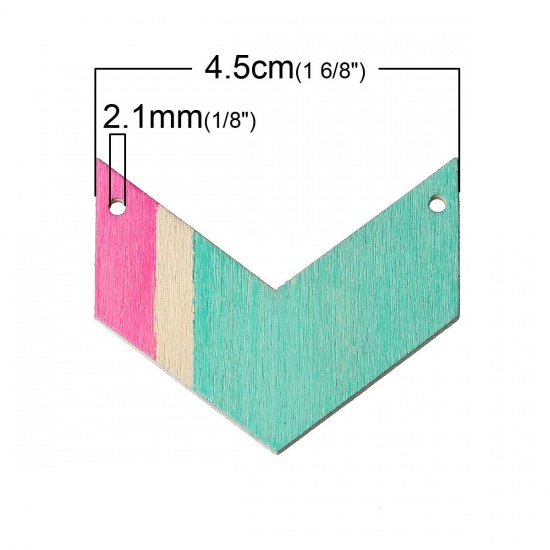 Immagine di Legno Connettore Accessori Curva Verde Pittura 4.5cm x 3.7cm, 50 Pz