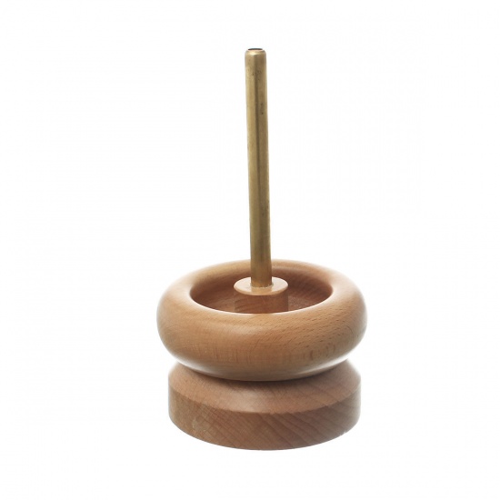 Picture of Wood Bead Spinner For Seed Bead String Tool Jewelry Making Natural 18.5cm x 10.5cm(7 2/8" x4 1/8"),1Set