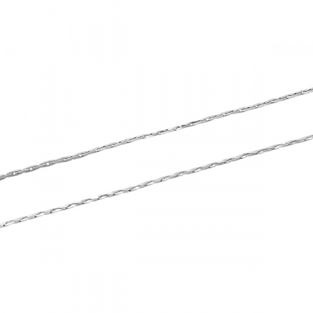 Brass Link Crimpable Chain Findings Silver Tone 0.7x0.6mm, 20 M
