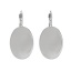 Immagine di Ottone Orecchino Accessori Ovale Tono Argento Basi per Cabochon Addetti 25mm x 18mm 3.8cm x 19mm posta / filo: ( 1mm )， 20 Pz