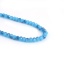 Picture of 1 Strand (Approx 124 PCs/Strand) Glass Beads For DIY Charm Jewelry Making Round Light Blue AB Rainbow Color Faceted About 4mm Dia, Hole: Approx 1mm, 42cm(16 4/8") long