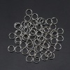 Picture of 0.6mm Iron Based Alloy Double Split Jump Rings Findings Round Silver Tone 8mm Dia, 500 PCs