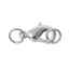 Picture of Brass Lobster Clasps Silver Tone 19mm( 6/8") x 7mm( 2/8"), 20 PCs