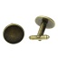 Immagine di Ottone Camicia Basi Tondo Tono del Bronzo Basi per Cabochon Addetti 16mm 25mm x 18mm, 10 Pz