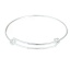 Immagine di Ottone Braccialetto Tondo Argento Placcato lunghezza: 25 - 19.5cm 3 Pz
