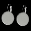 Immagine di 4 Pz Ottone Basi per Cabochon clip orecchio Disco Argento Placcato (Adatto: 20mm) 3.4cm x2.1cm(1 3/8" x 7/8") - 3.3cm x2.1cm(1 2/8" x 7/8")