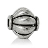 Picture of Spacer Beads Pumpkin Antique Silver Color About 8mm x 8mm, Hole:Approx 1.8mm, 100 PCs