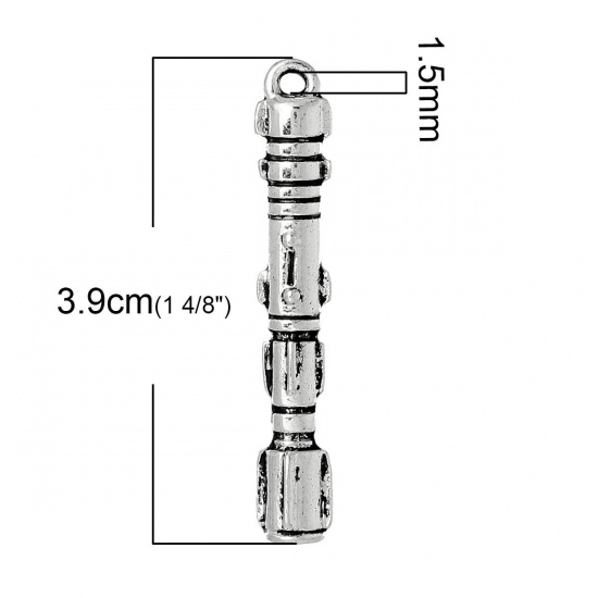 Immagine di Lega di Zinco Charm Ciondoli Cacciavite Sonico Argento Antico 3.9cm x 6mm , 150 Pz