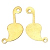 Picture of Brass Connectors Findings Findings Leaf Brass Tone 16mm( 5/8") x 9mm( 3/8"), 15 PCs