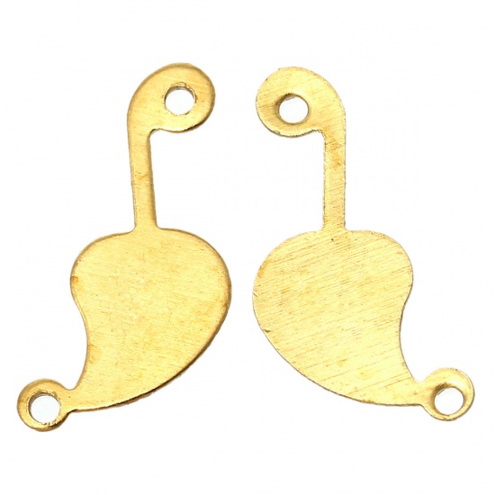 Picture of Brass Connectors Findings Findings Leaf Brass Tone 16mm( 5/8") x 9mm( 3/8"), 15 PCs                                                                                                                                                                           