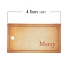 Imagen de Etiquetas de Precio Papel Humo Amarillo Mensaje "Merry" 4.5cm x 2.5cm, 100 Unidades
