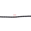 Bild von Kunstleder Geflochtene Schnur Halskette Schwarz 43cm lang, 20 Streifen