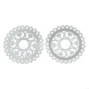 Picture of 304 Stainless Steel Filigree Stamping Embellishments Findings, Round Silver Tone, Flower Hollow Carved 3.2cm(1 2/8") Dia, 10 PCs