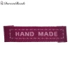 綿 手芸材料 DIY 裁縫 織りネーム 長方形 カーキ色 文字 " Hand Made" 4.5cm x1cm、 200 個 の画像