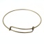 Immagine di Ottone Braccialetto Tondo Tono del Bronzo Regolabile lunghezza: 29 - 23cm 5 Pz