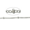Picture of Brass Soldered Link Curb Chain Findings Silver Plated 1.7x1.3mm, 5 M