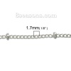 Picture of Brass Soldered Link Curb Chain Findings Silver Plated 1.7x1.3mm, 5 M