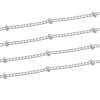 Picture of Brass Soldered Link Curb Chain Findings Silver Plated 1.7x1.3mm, 5 M