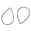 Picture of 0.9mm Brass Closed Soldered Jump Rings Findings Drop Antique Bronze 25mm x 17mm, 100 PCs                                                                                                                                                                      