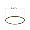 Picture of 0.9mm Copper Closed Soldered Jump Rings Findings Oval Antique Bronze 25mm x 11mm, 100 PCs