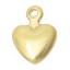 Immagine di Ottone Ciondoli Colore Oro 14K Cuore 9mm x 7mm, 10 Pz