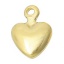 Imagen de Latón Colgantes Color Oro de 14K Corazón 12mm x 9mm, 10 Unidades