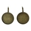 Immagine di Ottone Componente di Orecchino Accessori Tondo Tono del Bronzo Basi per Cabochon Addetti 20mm 34mm x 22mm posta / filo: ( 0.8mm )， 10 Pz